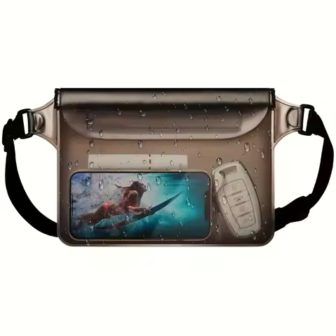 Waterproof Phone Bag with Touchscreen Window and Adjustable Lanyard