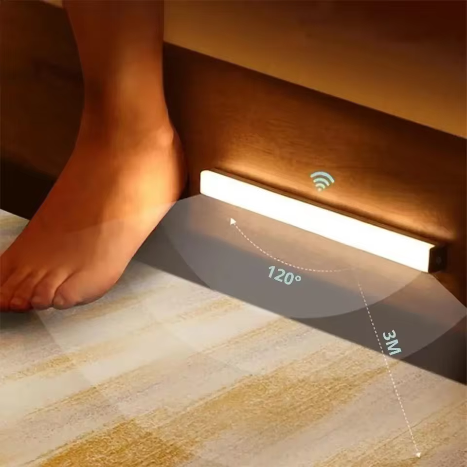 Wireless LED Motion Sensor Night Light, USB Rechargeable Magnetic Under Cabinet Closet Tube Lamp, view 3
