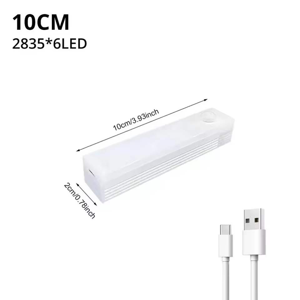 Wireless LED Motion Sensor Night Light, USB Rechargeable Magnetic Under Cabinet Closet Tube Lamp