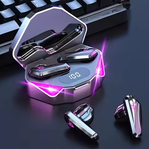Wireless TWS Earbuds with Compact Charging Case for Music and Calls black