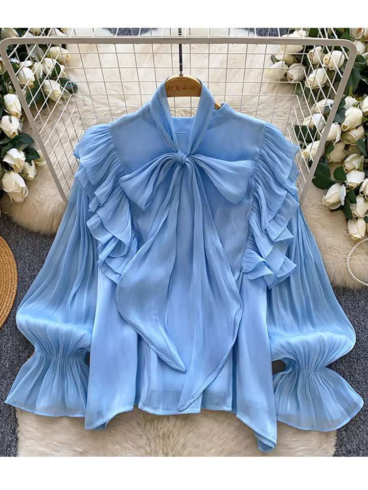 Women Cute Tops, Versatile Everyday Fashion & Casual Style in blue, view 2