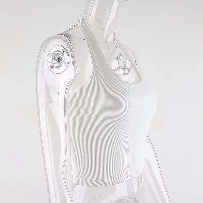 Women's Backless Tank Tops in WHITE, view 11